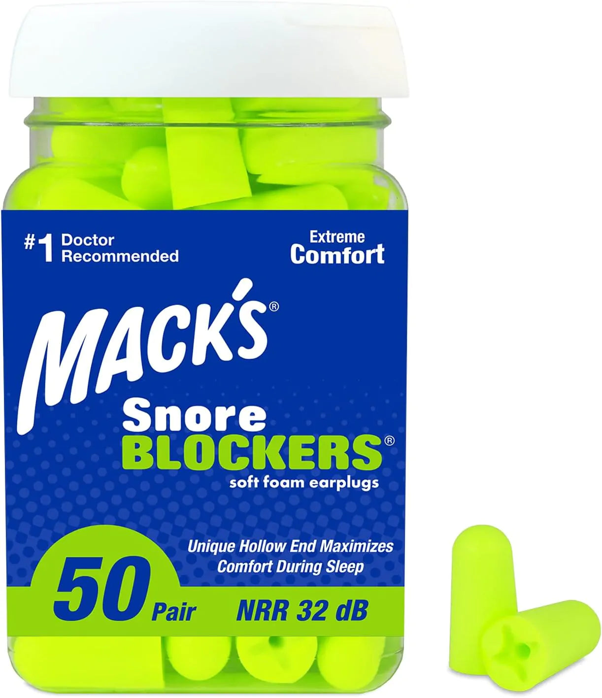Macks Soft Foam Earplugs | Snore Blockers